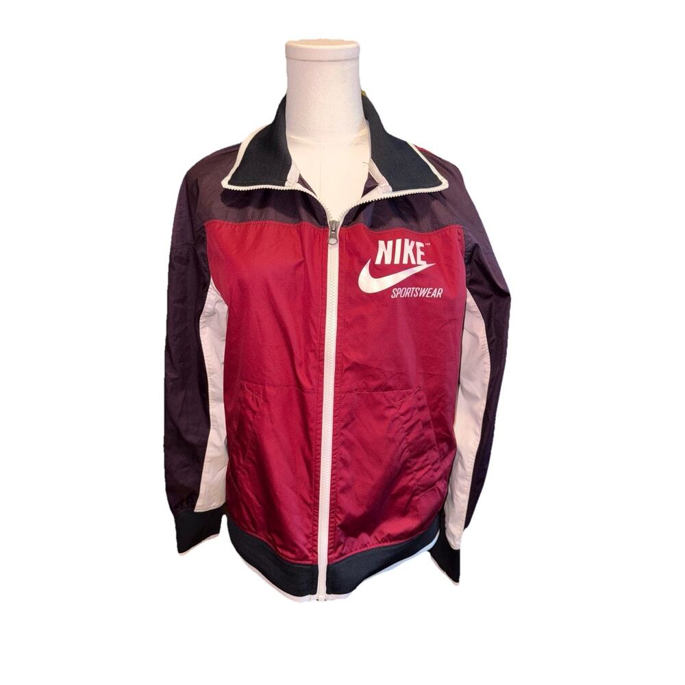 Vintage Nike Sportswear Windbreaker Track Jacket Unisex Size Large Color Block